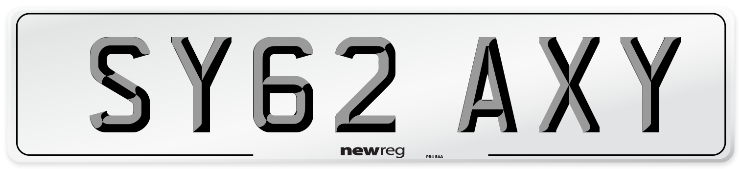 SY62 AXY Number Plate from New Reg